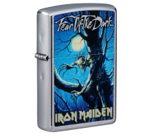 Зажигалка ZIPPO Iron Maiden с покрытием Street Chrome™, латунь/сталь, серебристая, 38x13x57 мм