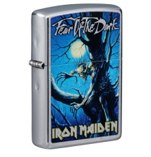 Зажигалка ZIPPO Iron Maiden с покрытием Street Chrome™, латунь/сталь, серебристая, 38x13x57 мм