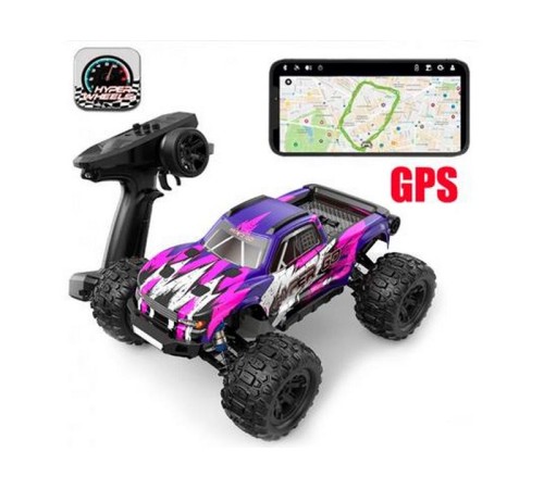 Радиоуправляемый монстр MJX Hyper Go H16H (фиолетовый) 4WD 2.4G LED GPS 1/16 RTR