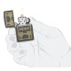 Зажигалка ZIPPO с покрытием Iron Stone, латунь/сталь, серая, матовая, 38x13x57 мм