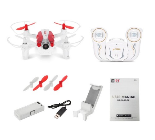 Р/У квадрокоптер Cheerson CX-17 WiFi RTF 2.4G (красный)