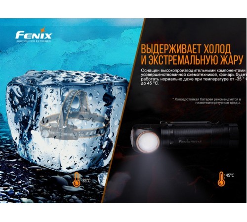 Налобный фонарь Fenix HM61R + складной нож Ruike S22, черный, HM61RS22bk