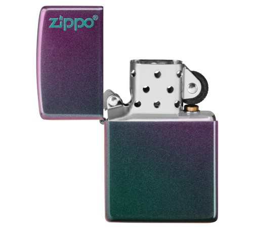 Зажигалка ZIPPO Classic с покрытием Iridescent, латунь/сталь, фиолетовая, матовая, 38x13x57 мм