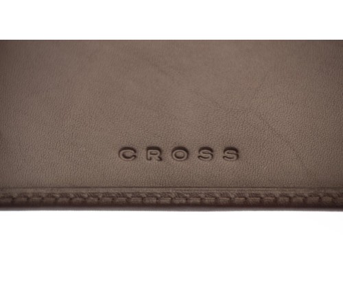 Портмоне Cross Classic Century, кожа наппа, фактурная, цвет - коричневый. 11x8.5x1.5 см