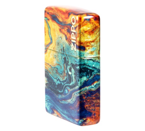 Зажигалка ZIPPO Classic с покрытием 540 Tumbled Brass, латунь/сталь, разноцветная, 38x13x57 мм