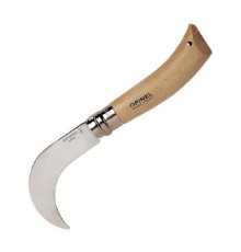 Нож садовый Opinel №10, нержавеющая сталь, с изогнутым лезвием, блистер, 000657