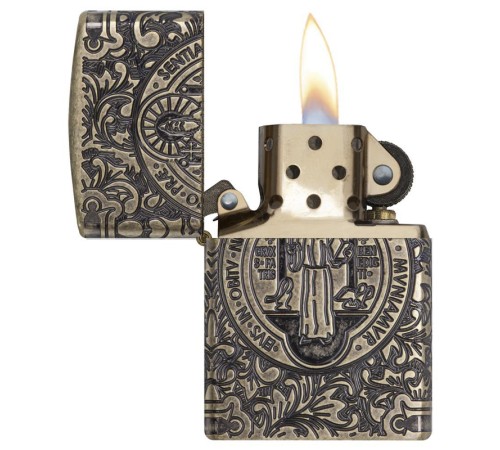 Зажигалка ZIPPO Armor® с покрытием Antique Brass, латунь/сталь, золотистая, матовая, 38x13x57 мм