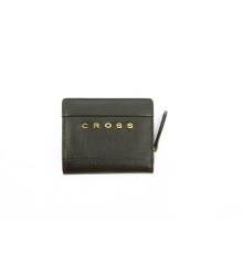 Кошелёк Cross Spanish Summer, кожа наппа тиснёная, цвет горький шоколад, 11,2 x 9,4 x 2 см