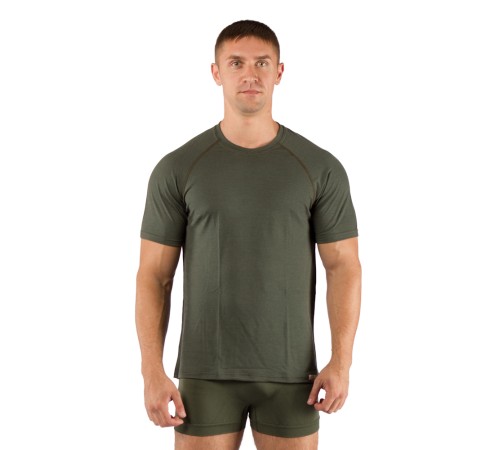 Футболка  мужская Quido/ кор. рукав/ шерсть 160/ зеленый / XL  (Quido6262XL)
