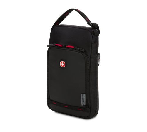 Термосумка для ланча SWISSGEAR, прорезиненный полиэстер 600D, черный/красный, 18x12x28 см, 4 л