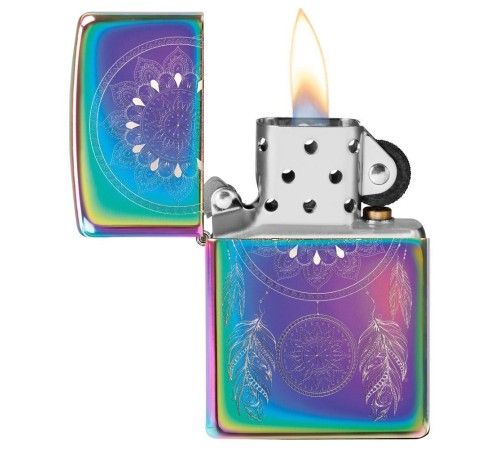 Зажигалка ZIPPO Dream Catcher с покрытием Multi Color, латунь/сталь, разноцветная, 38x13x57 мм