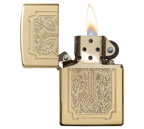 Зажигалка ZIPPO Armor™ с покрытием High Polish Brass, латунь/сталь, золотистая, 38x13x57 мм