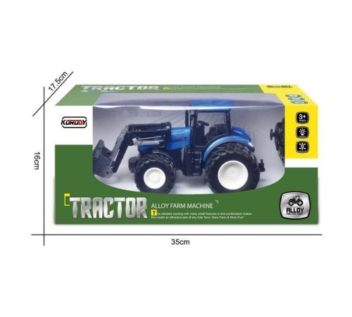 Р/У фермерский трактор Korody с отвалом, мет. кузов, двойные колеса 1/24 2.4G 6CH RTR