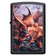 Зажигалка ZIPPO Anne Stokes с покрытием Black Matte, латунь/сталь, чёрная, матовая, 38x13x57 мм