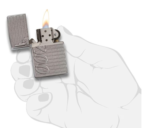 Зажигалка ZIPPO James Bond с покрытием High Polish Chrome, латунь/сталь, серебристая, 38x13x57 мм
