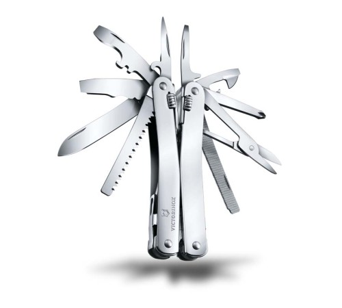 Мультитул VICTORINOX SwissTool Spirit X, 105 мм, 26 функций, в кожаном чехле