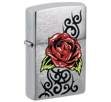 Зажигалка ZIPPO с покрытием Brushed Chrome, латунь/сталь, серебристая, 38x13x57 мм