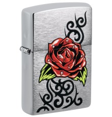 Зажигалка ZIPPO с покрытием Brushed Chrome, латунь/сталь, серебристая, 38x13x57 мм