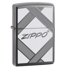 Зажигалка ZIPPO Classic с покрытием Black Ice ®, латунь/сталь, чёрная, глянцевая, 36x12x56 мм