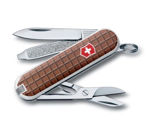 Нож-брелок VICTORINOX Classic, 58 мм, 7 функций, рукоять с дизайном 