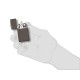 Зажигалка ZIPPO Slim® с покрытием Black Ice ®, латунь/сталь, чёрная, матовая, 29x10x60 мм