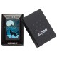 Зажигалка ZIPPO Wolf and Moon с покрытием Black Matte, латунь/сталь, чёрная, матовая, 38x13x57 мм
