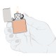 Зажигалка ZIPPO Bimetal с двойным металлическим покрытием, медь/латунь/сталь, медная, 38x13x57 мм