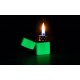 Зажигалка ZIPPO Classic с покрытием Glow In The Dark, латунь/сталь, белая, матовая, 38x13x57 мм