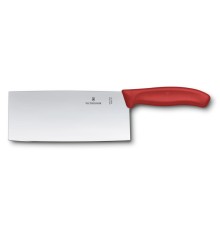 Нож сантоку VICTORINOX SwissClassic, прямое лезвие 18 см, красный, в подарочной коробке