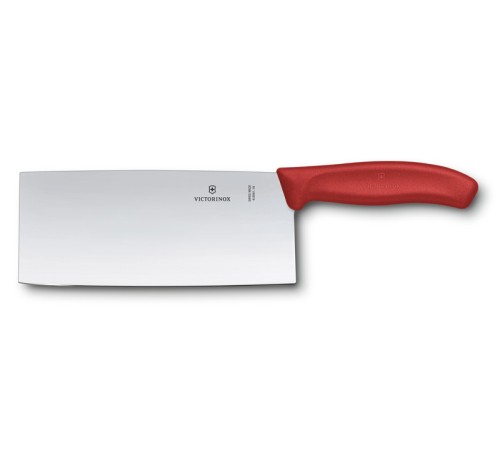 Нож сантоку VICTORINOX SwissClassic, прямое лезвие 18 см, красный, в подарочной коробке