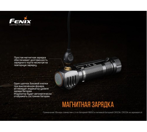 Налобный фонарь Fenix HM61R + складной нож Ruike S22, черный, HM61RS22bk