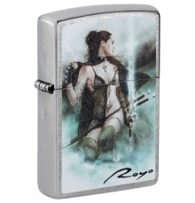 Зажигалка ZIPPO Luis Royo с покрытием Street Chrome, латунь/сталь, серебристая, 38x13x57 мм