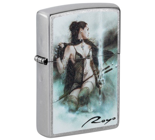 Зажигалка ZIPPO Luis Royo с покрытием Street Chrome, латунь/сталь, серебристая, 38x13x57 мм