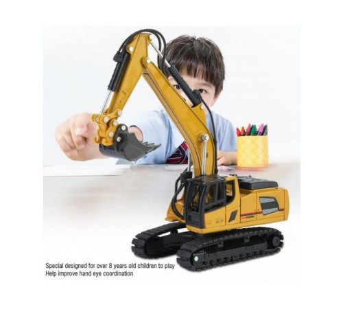 Металлический экскаватор HUI NA TOYS 1/60