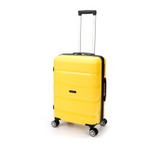 Чемодан TORBER В Отпуск, жёлтый, полипропилен, 40,5 х 25 х 62,5 см, 55 л