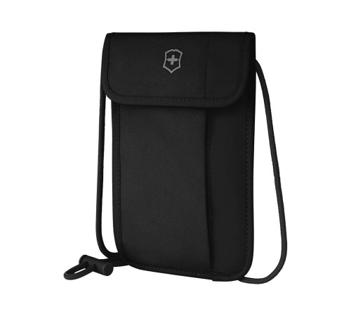 Кошелёк на шею VICTORINOX Travel Essentials Security Neck Pouch, черный, полиэстер, 14х1х22 см