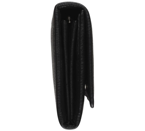Кошелёк женский BUGATTI Lady Top, чёрный, натуральная воловья кожа, 20х2,5х10,5 см