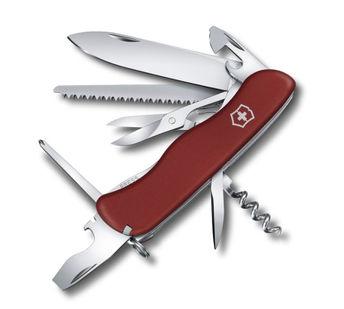Нож перочинный VICTORINOX Outrider, 111 мм, 14 функций, с фиксатором лезвия, красный