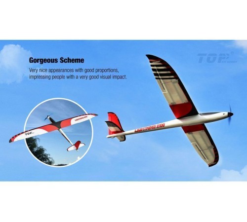 Радиоуправляемый планер Top RC Lightning 2100 (Propeller Power System) 2100мм 2.4G 4-ch LiPo RTF