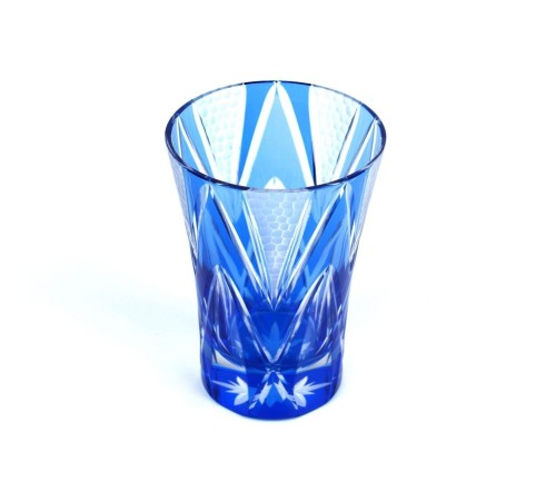 Стакан TAJIMA GLASS Звездные грани 240 мл, голубой