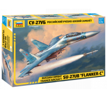 Сборная модель ZVEZDA Российский учебно-боевой самолёт Су-27УБ, 1/72