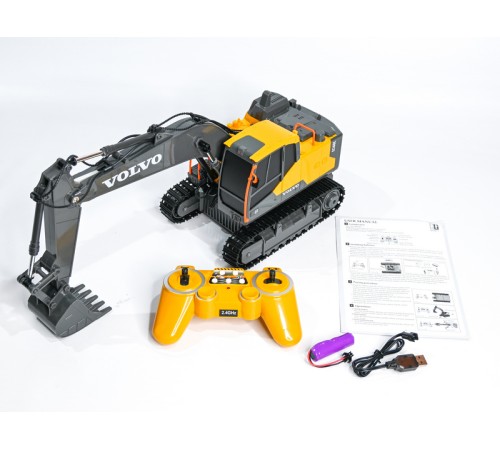Радиоуправляемый экскаватор Double Eagle Volvo EC160E 1/20 2.4G RTR