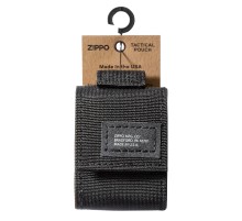 Чехол ZIPPO для широкой зажигалки,нейлон,с нейлоновым фиксатором на ремень, черный