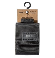 Чехол ZIPPO для широкой зажигалки,нейлон,с нейлоновым фиксатором на ремень, черный