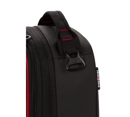Термосумка для ланча SWISSGEAR, прорезиненный полиэстер 600D, чёрный/красный, 20х18х26 см, 8,5 л