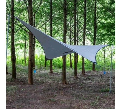 Тент Naturehike Rhombus NH19TM003 150D / Silver Coated  402*268 см для кемпинга, серый, 6927595738085