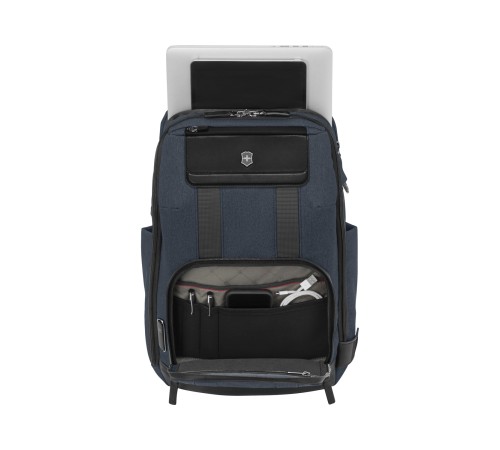 Рюкзак VICTORINOX Architecture Urban 2 Deluxe Backpack 15”, синий, полиэстер/кожа, 31x23x46 см, 23 л
