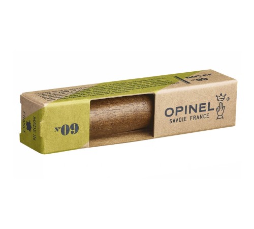 Нож Opinel №9, нержавеющая сталь, ореховая рукоять в картонной коробке, 002425