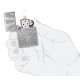 Зажигалка ZIPPO Star Design с покрытием Brushed Chrome, латунь/сталь, серебристая, 36x13x57 мм