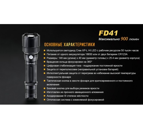 Фонарь Fenix FD41
